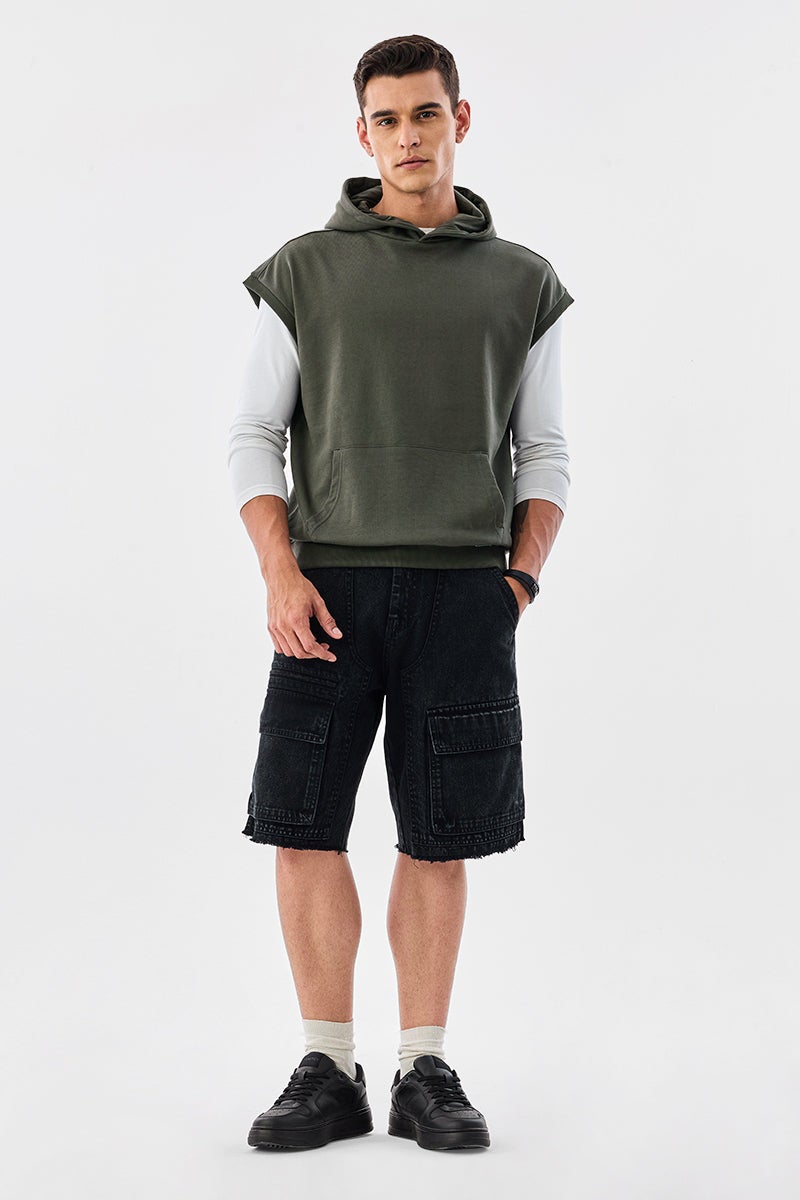 SNITCH Oversized Sleeveless Core Lab Hoodie - Image 5